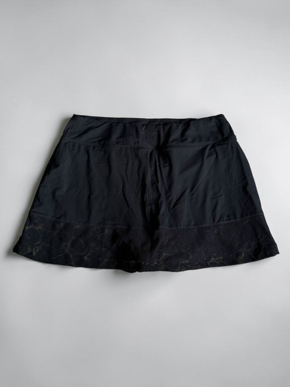 FILA Women's Black Lace Mesh Active Tennis Skort Size Medium